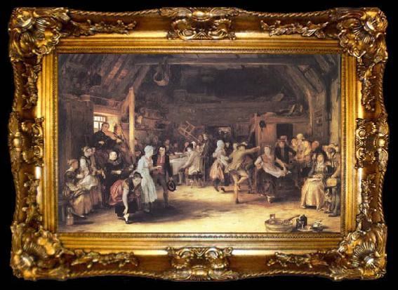 framed  Sir David Wilkie The Penny Wedding (mk25), ta009-2